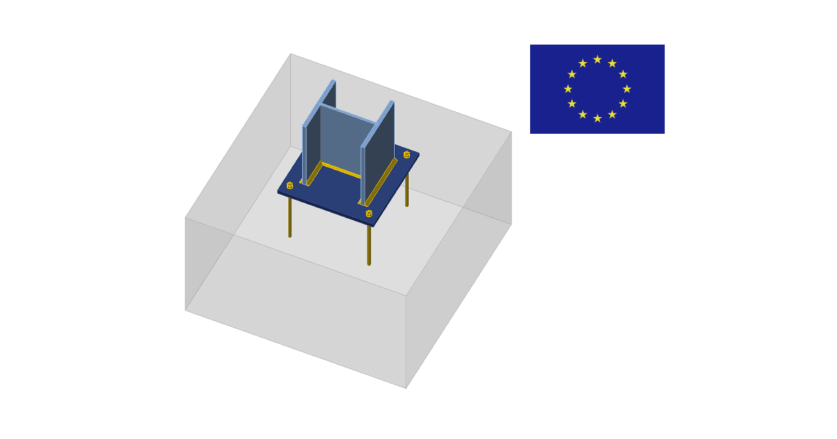 Structural design and code-check of anchors according to Eurocode. The forces in anchors, including prying forces, are determined by finite element analysis, but the resistances are checked using code provisions of EN 1992-4.