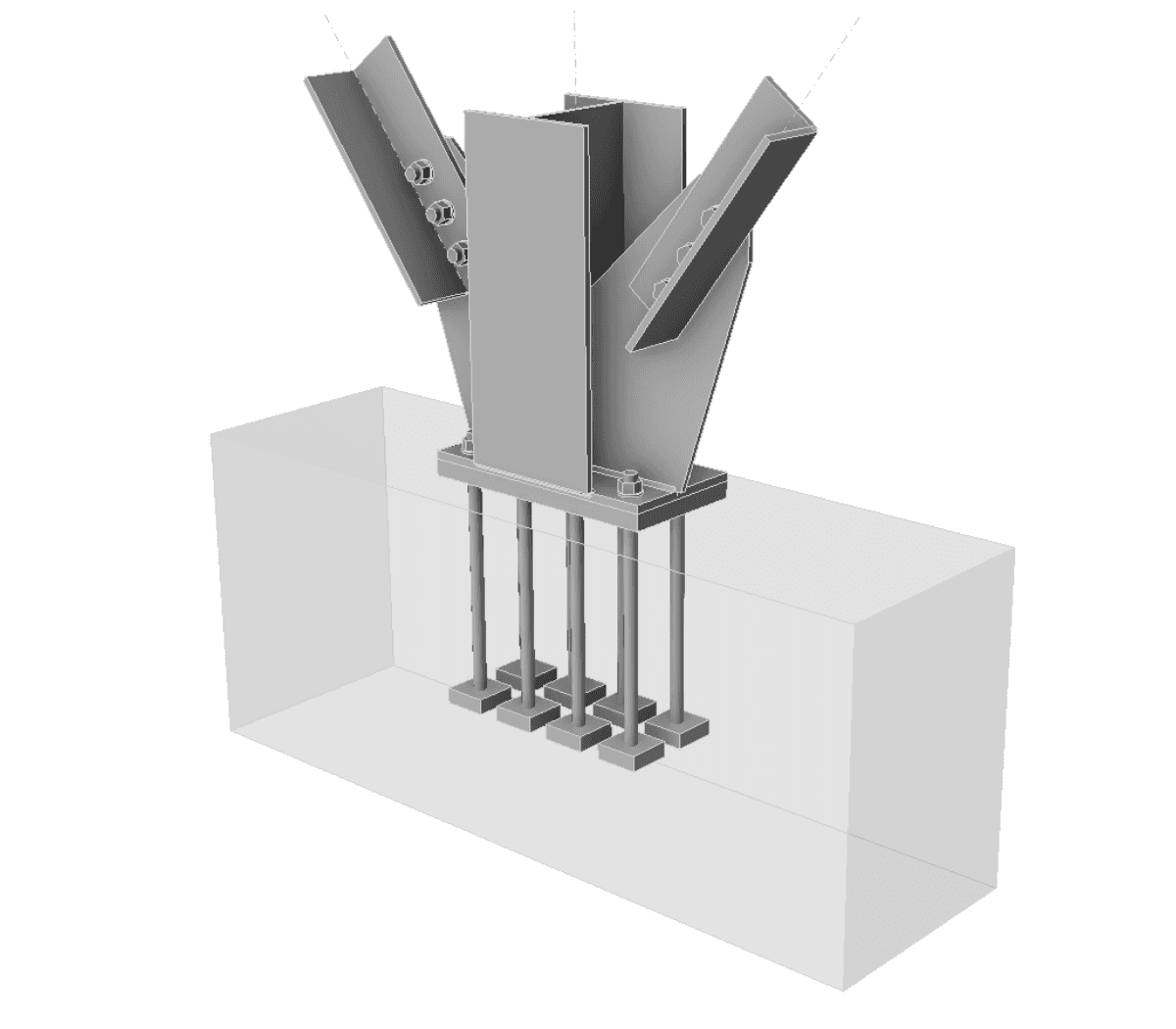Two bracing diagonal