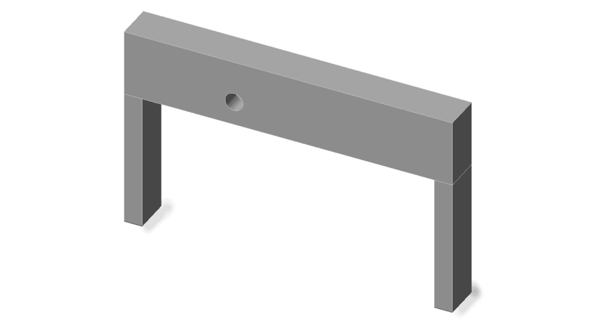 Transverse girder with opening (ACI)