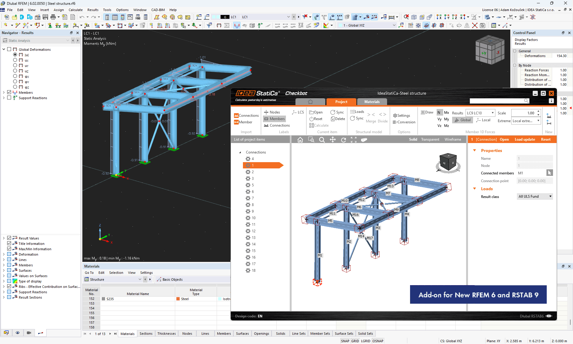 BIM link with RFEM 6 and RSTAB 9