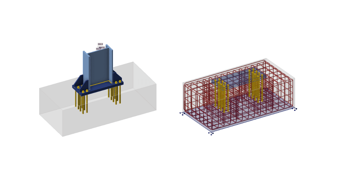 ACI - Anchoring of the steel column into concrete foundation