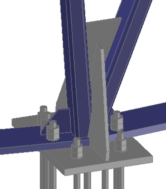 CAD model of the anchoring joint