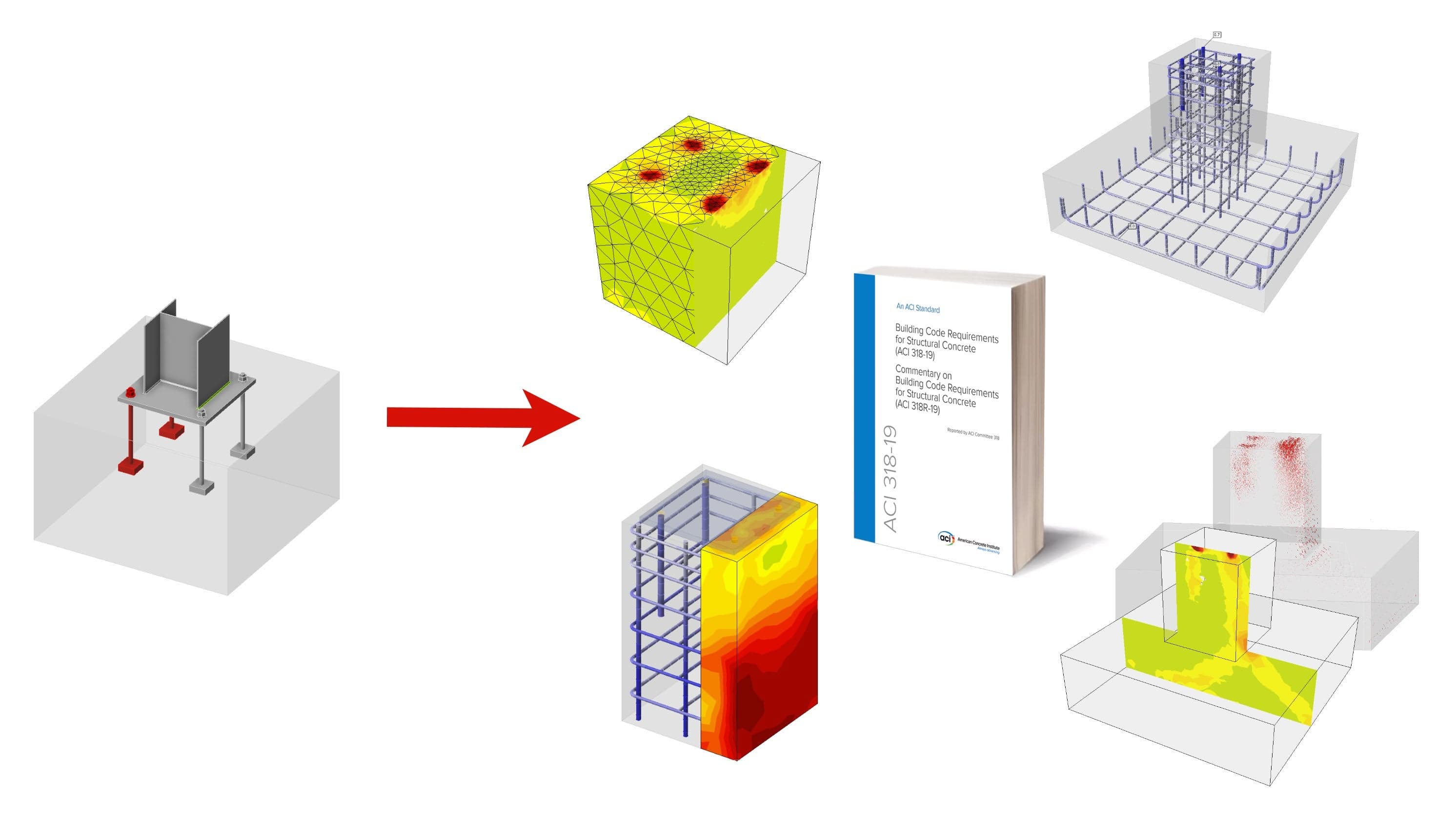 Comprobación completa del código de anclajes y bloques de hormigón en Detail 3D (ACI)