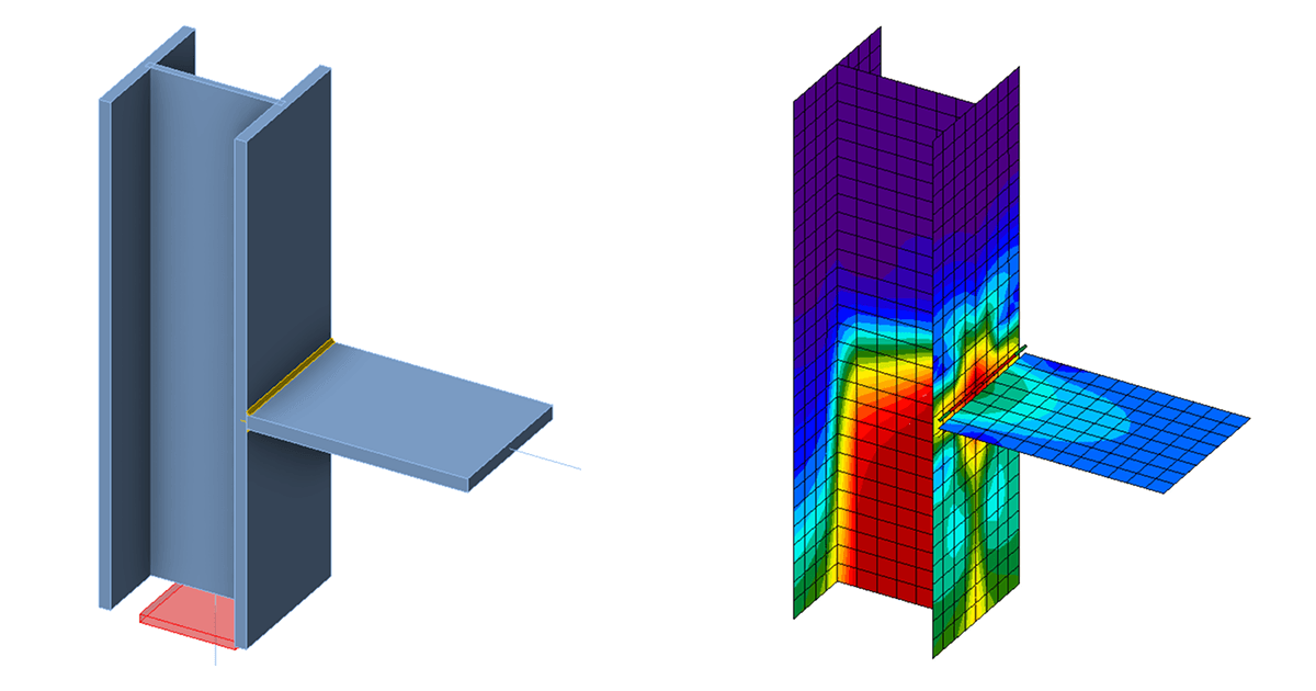 Connection to unstiffened flanges