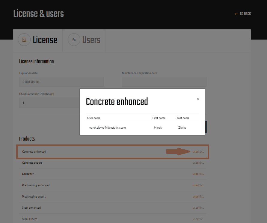 Who is using the license?
