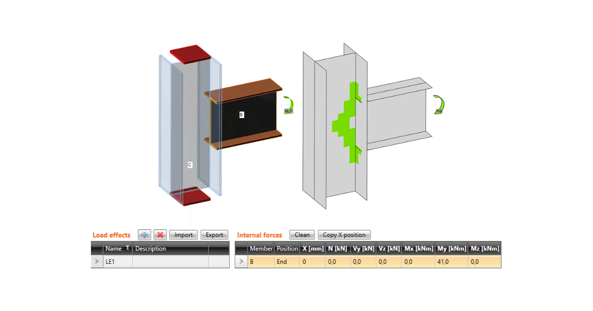 Equilibrio del nodo nel modello FEM 3D