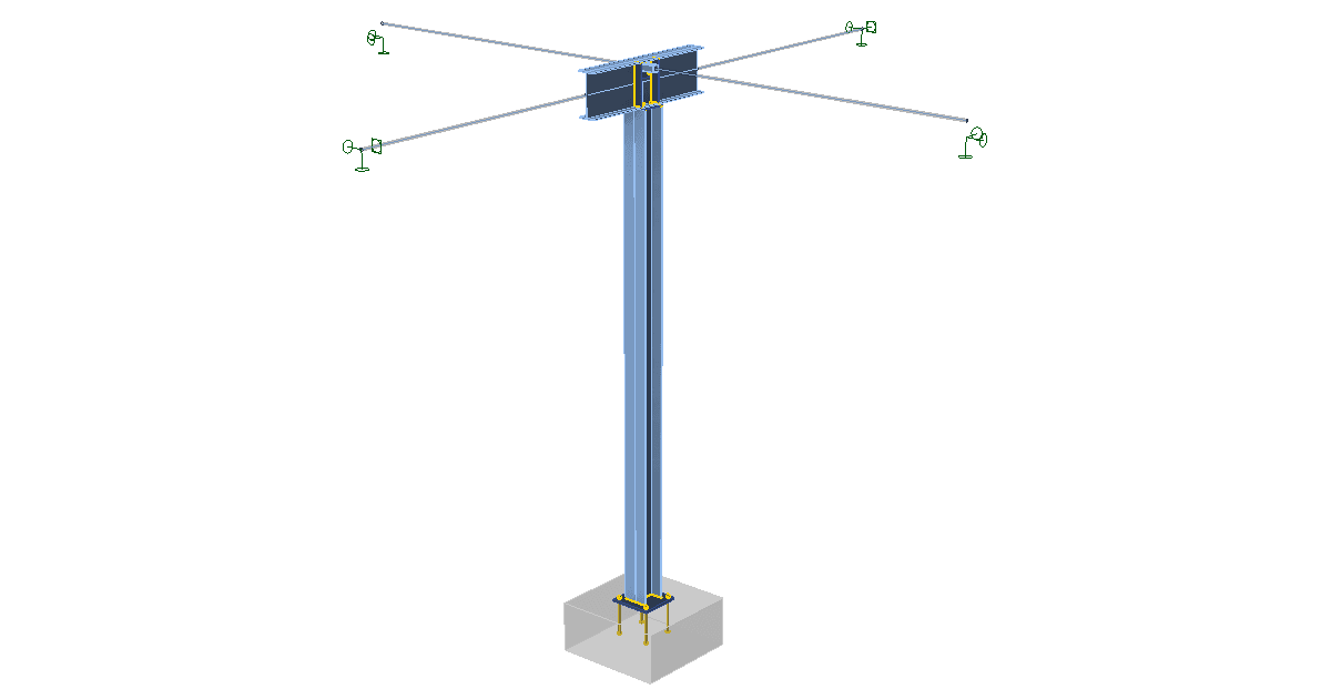 Inner column with global (Euler) buckling hazzard