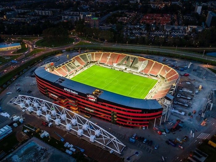 Cobertura de estádio, Países Baixos