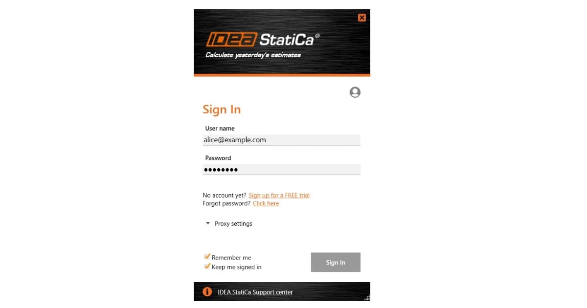 Licensing dialog box