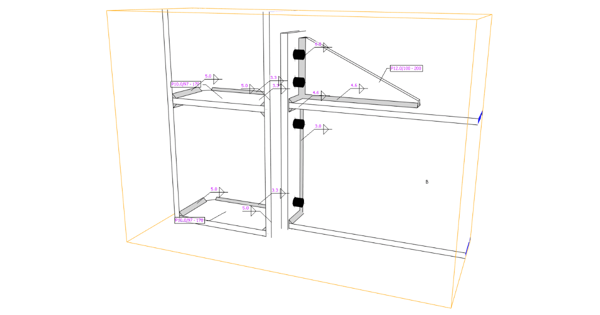 Vizualizarea modelului de secțiune – desene („schițe")