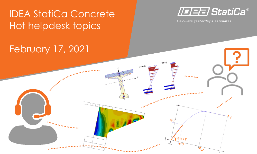 IDEA StatiCa Concrete - Heiße Helpdesk-Themen (in englischer Sprache)