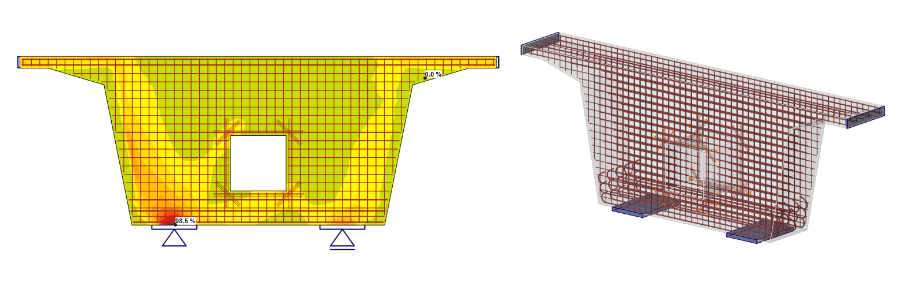 Structural design of a concrete bridge diaphragm (EN)