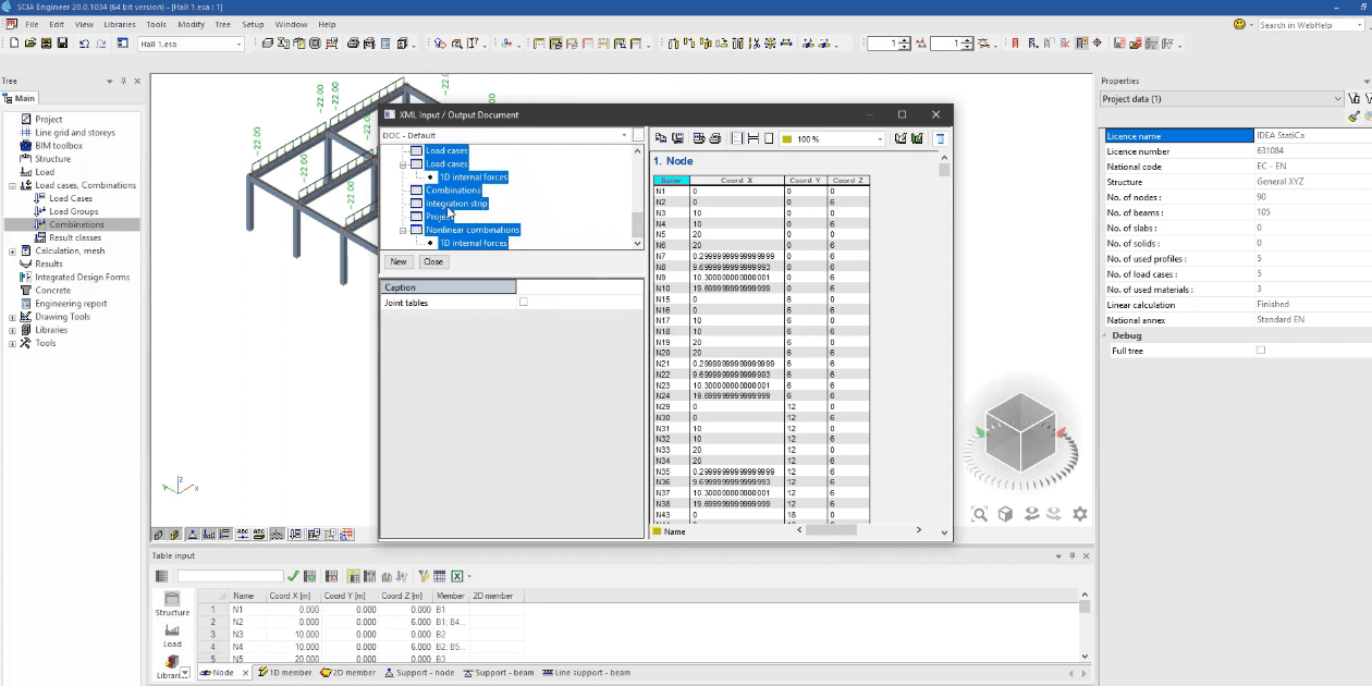 Comment créer un fichier XML pour l'application BIM IDEA StatiCa